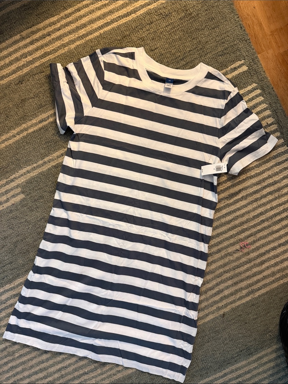Old Navy Navy & White Striped Short-Sleeve Tee